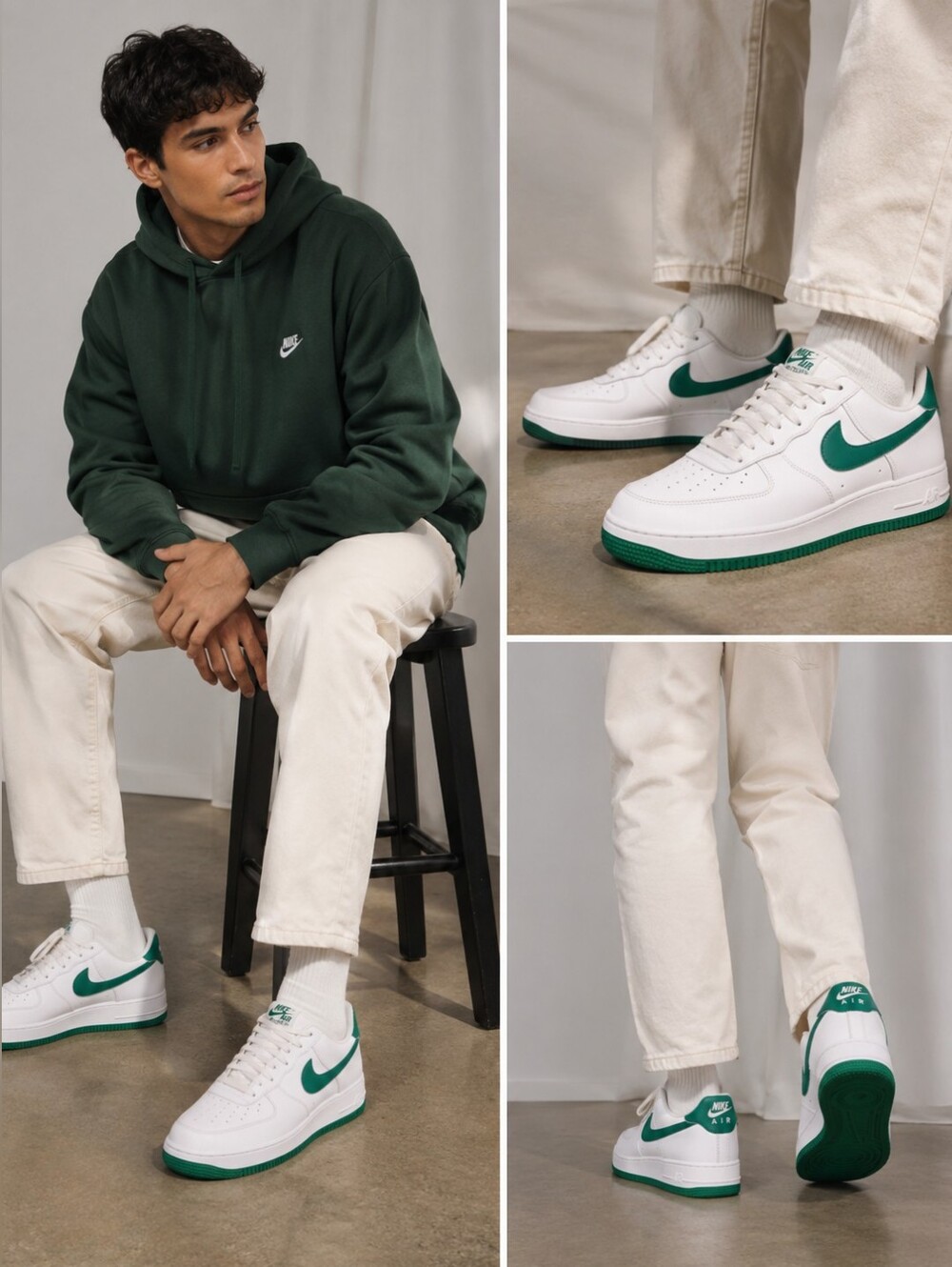 🫛Nike Air Force 1 Low Sneakers – Men’s Size 13 – White/Green Classic